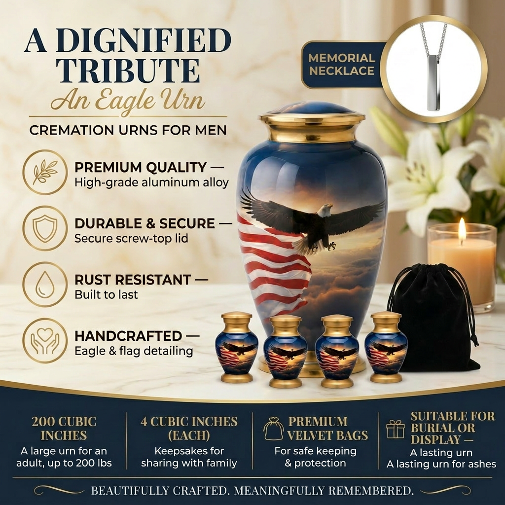 Eagle American Flag Premium Urn