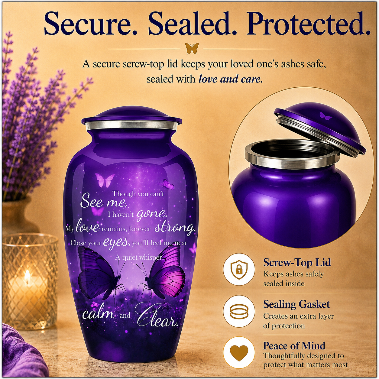 Butterfly Image Cremation Urn
