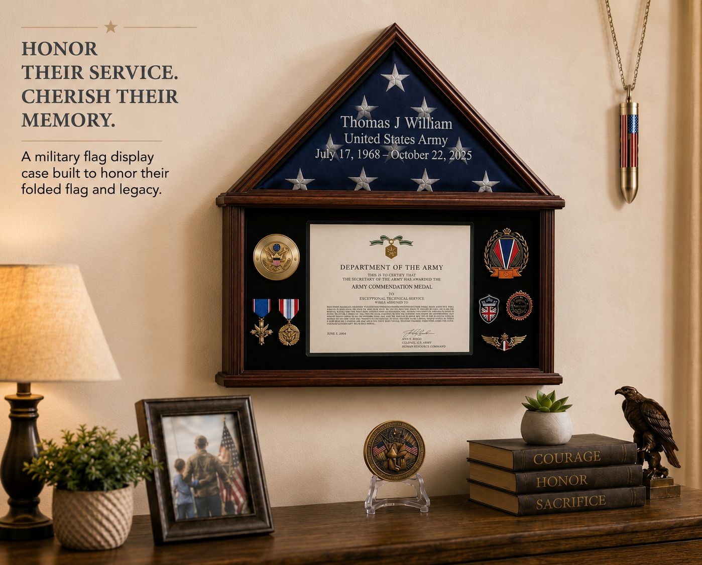 Memorial Flag Display Case