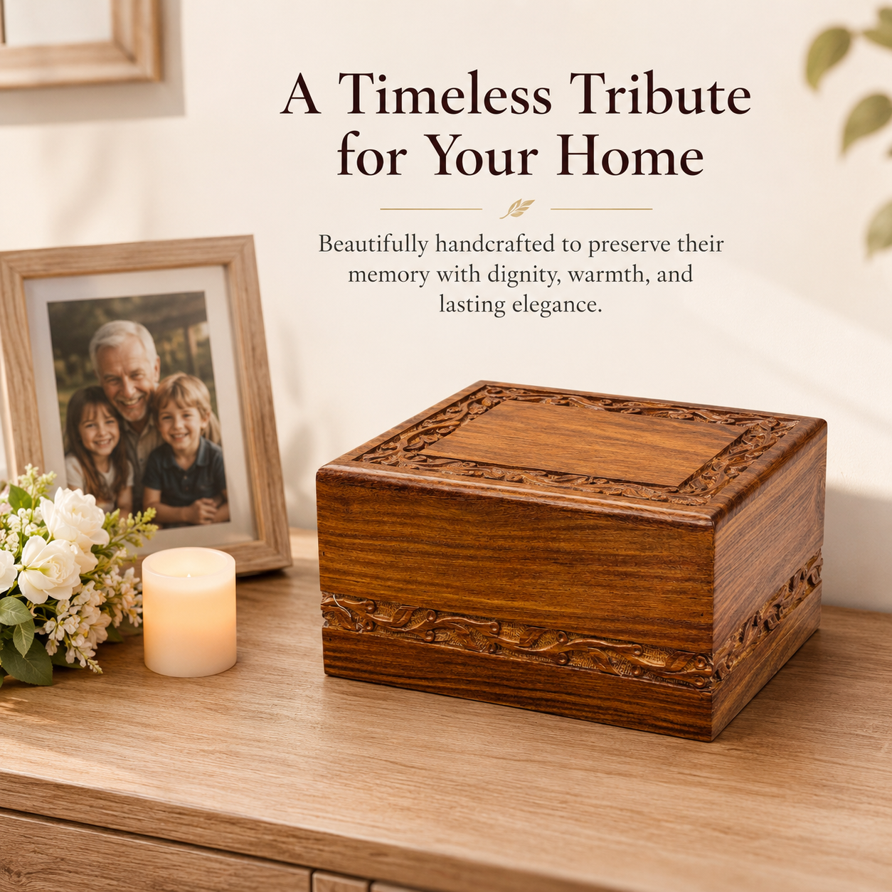 Heritage Wooden Cremation Urn