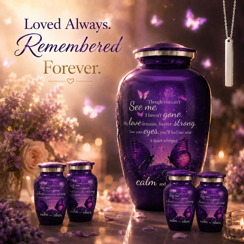 Butterfly Image Cremation Urn