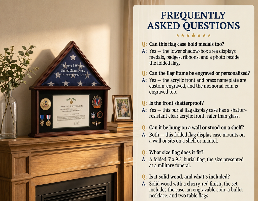 Memorial Flag Display Case