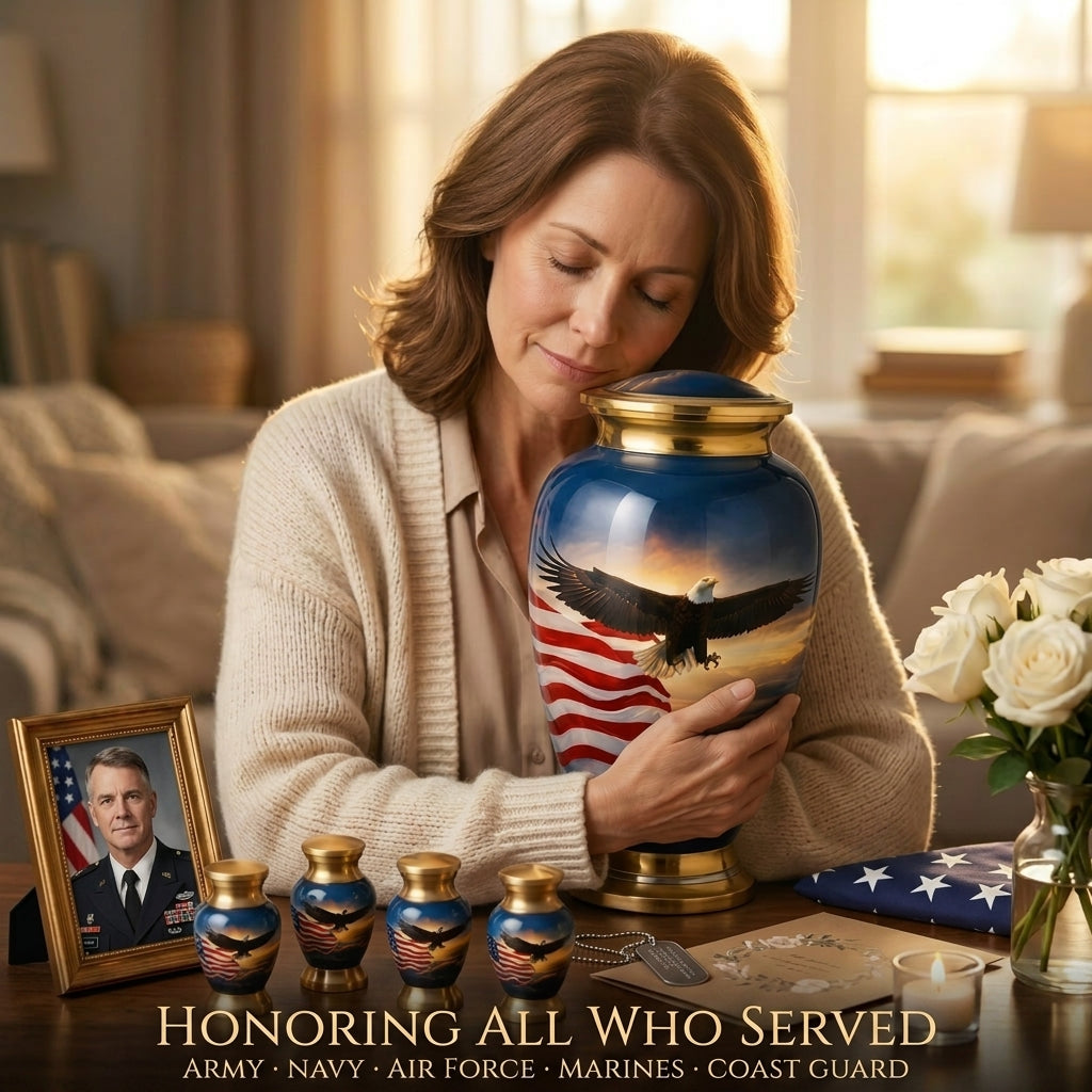 Eagle American Flag Premium Urn