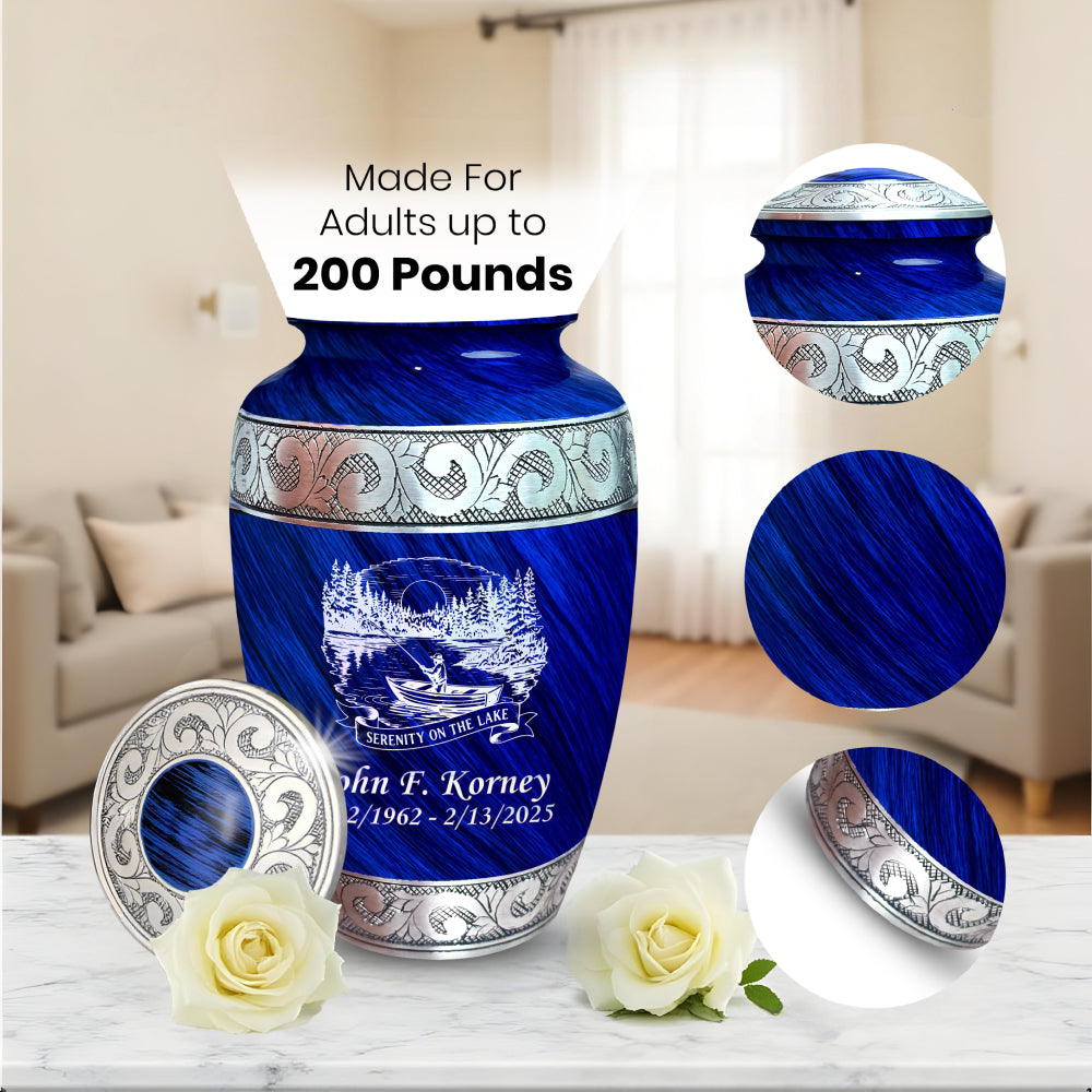 Serenity on the Lake Engraved Cremation Urn