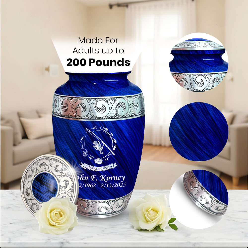 The Anglers Passion Engraved Cremation Urn