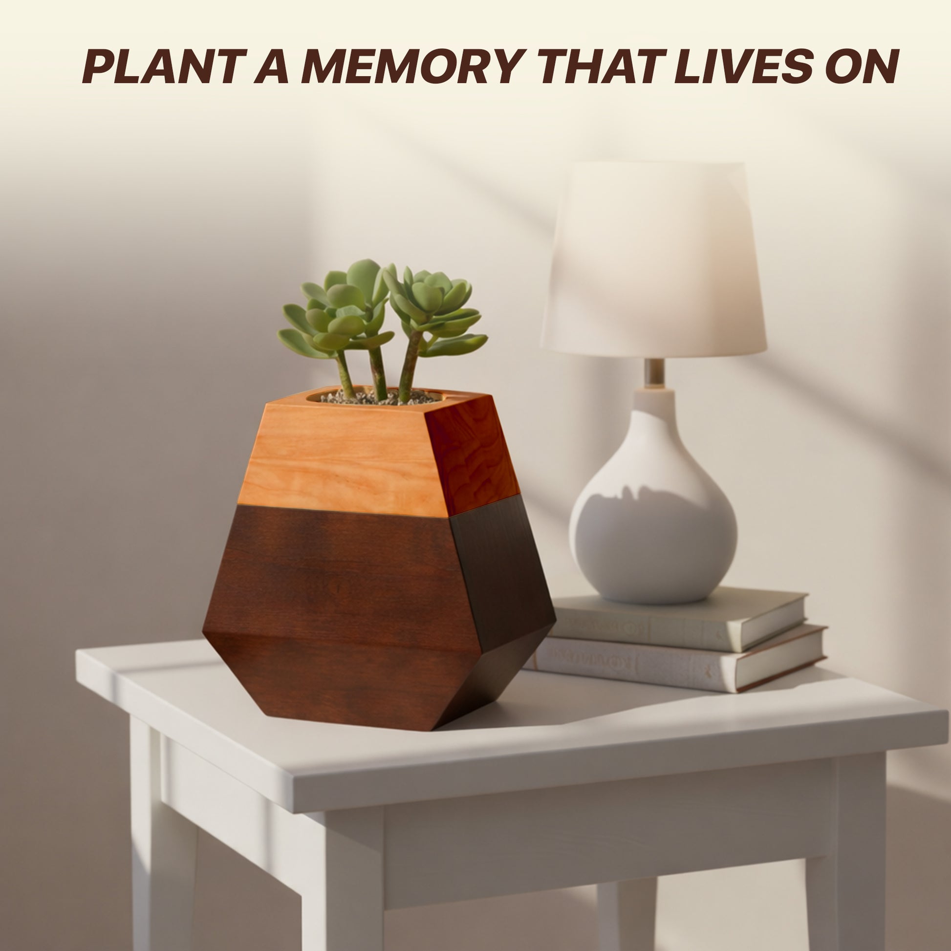 Wooden Plant Cremation Urn