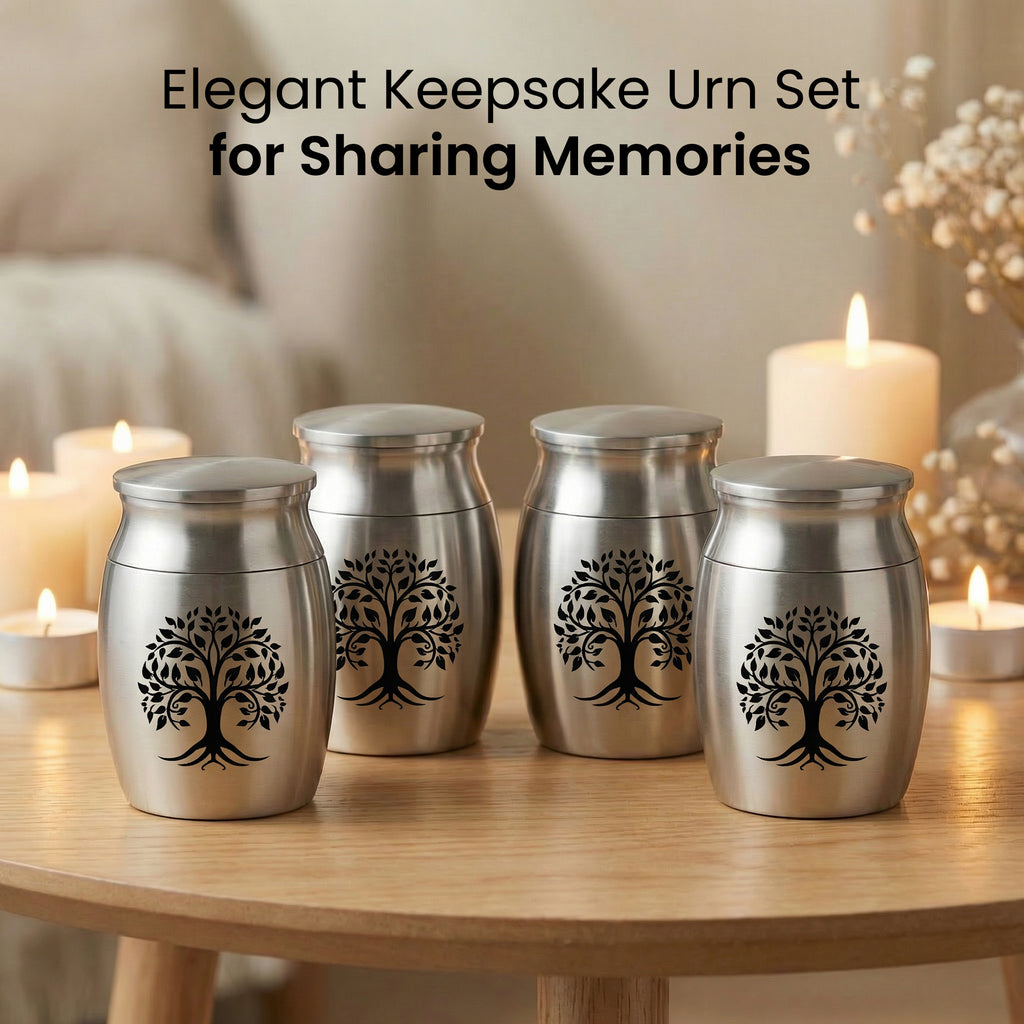 Stainless Steel Cremation Urn Set