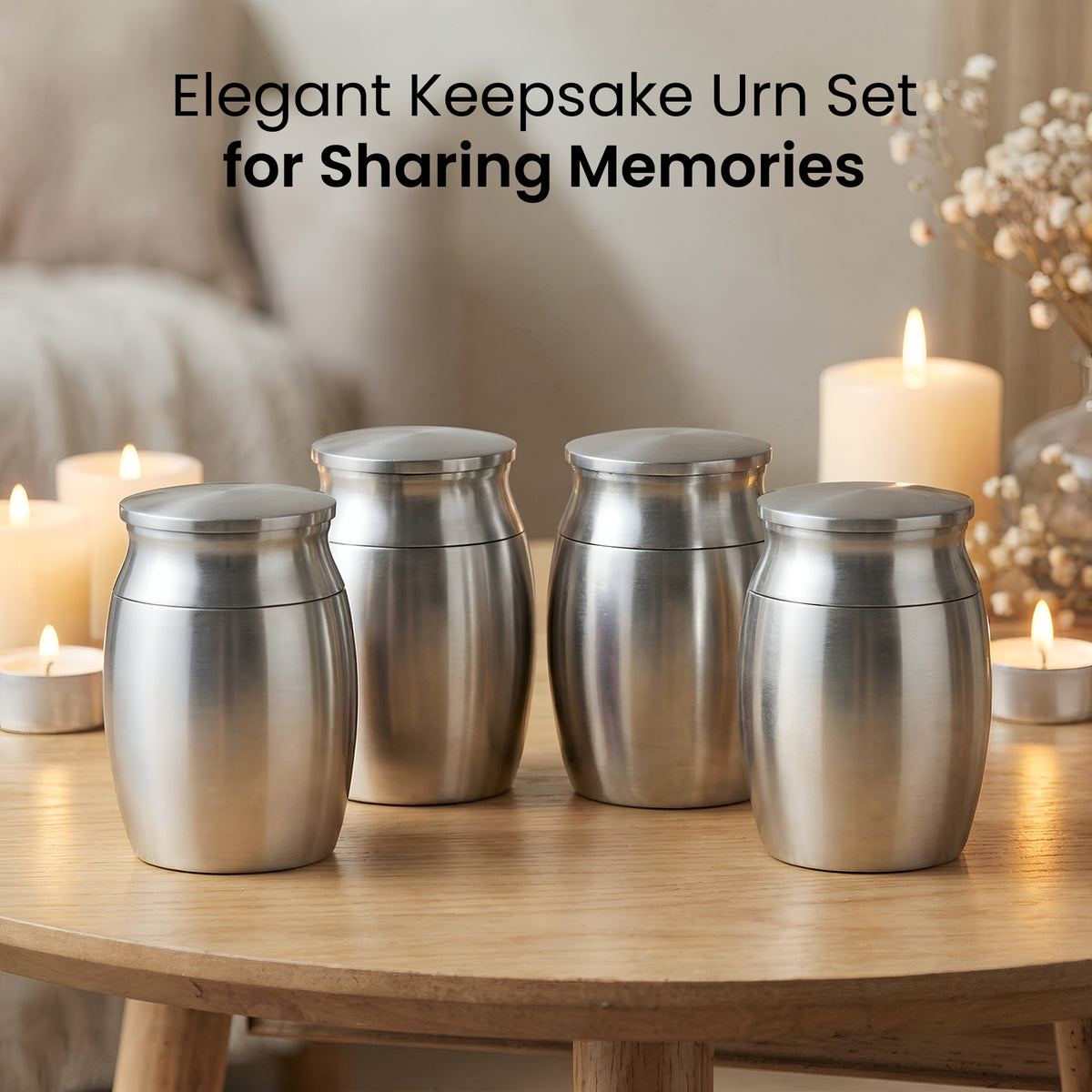 Stainless Steel Cremation Urn Set