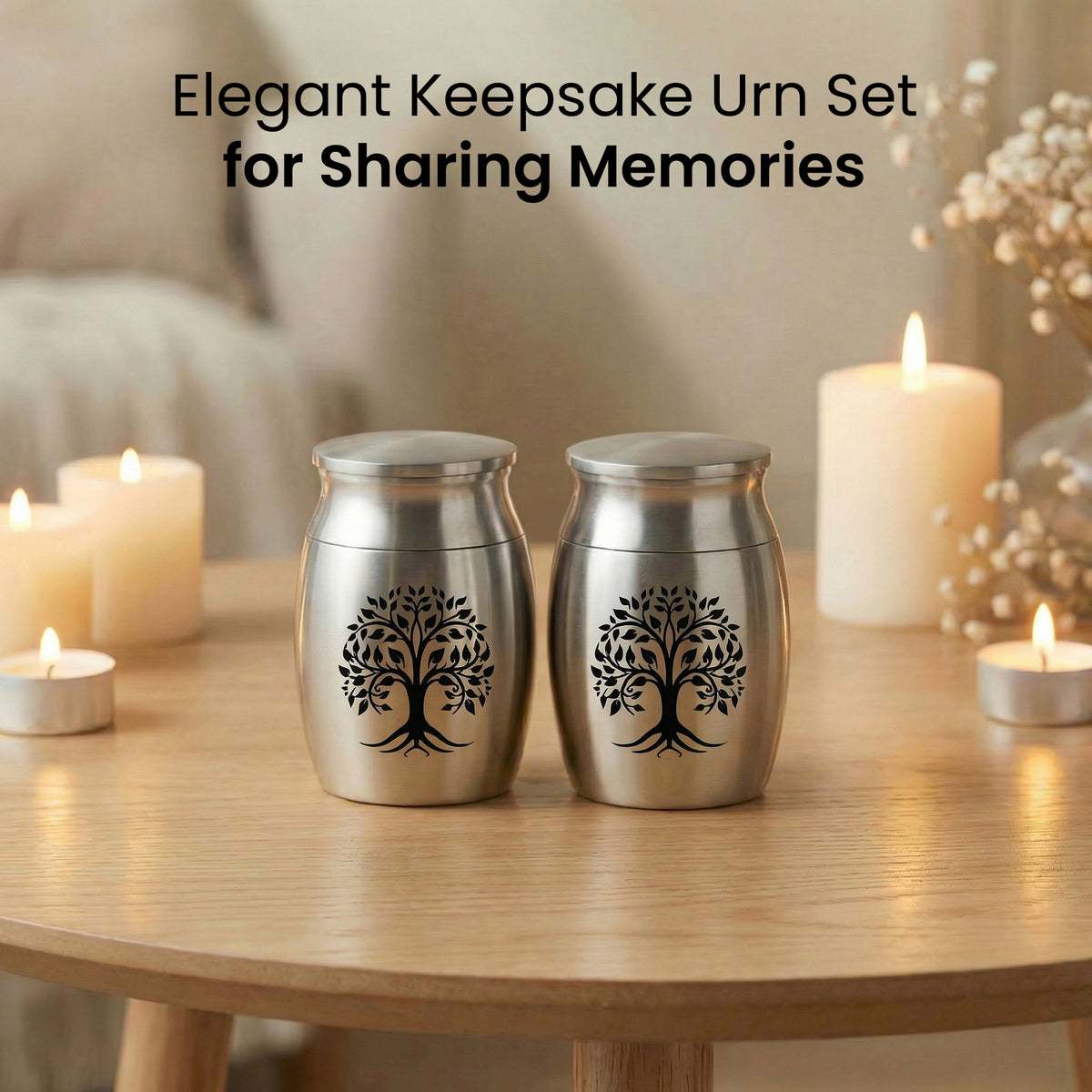 Stainless Steel Cremation Urn Set