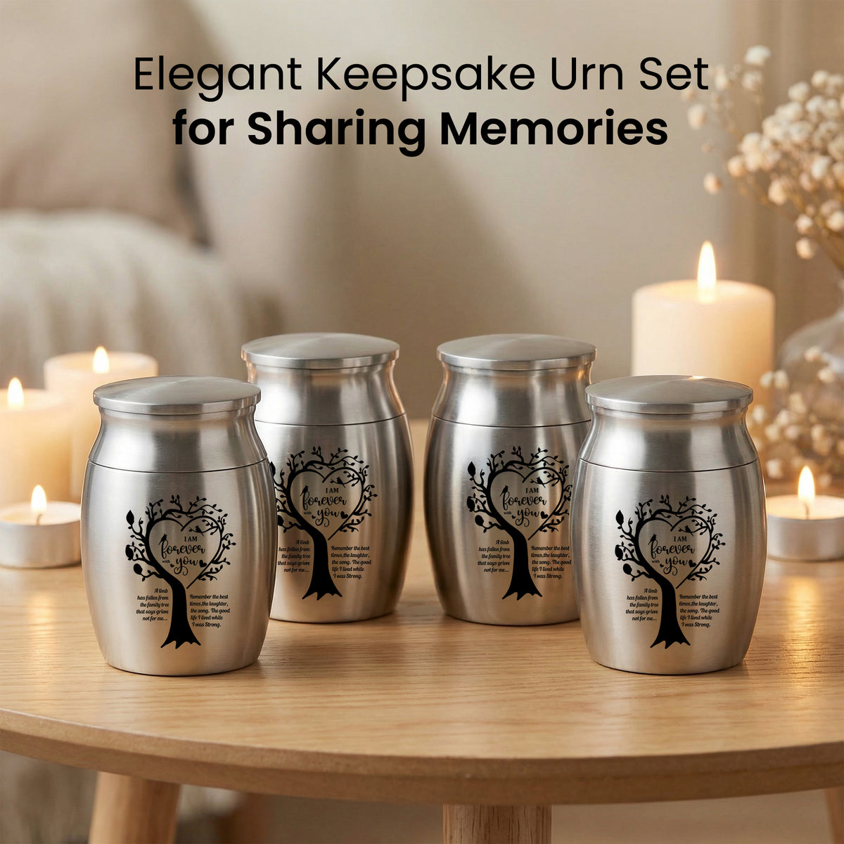 Stainless Steel Cremation Urn Set