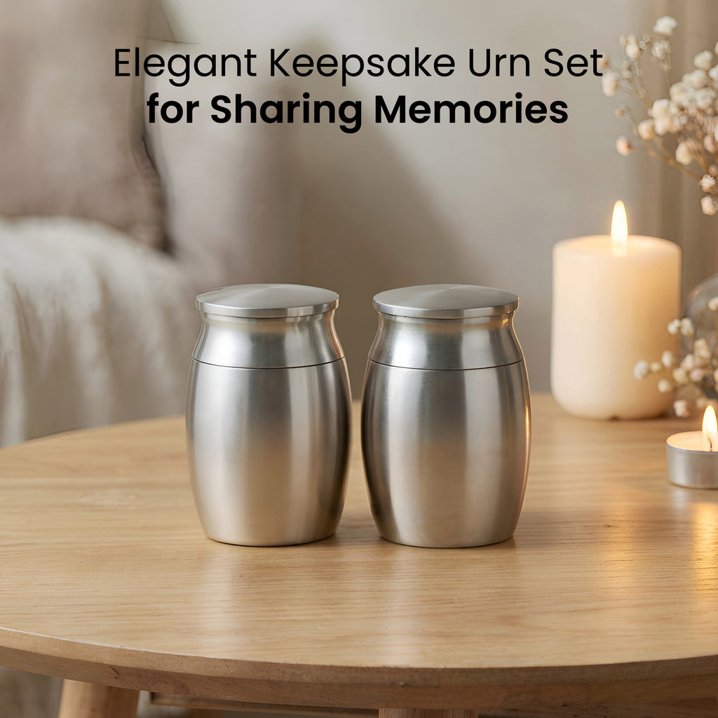 Stainless Steel Cremation Urn Set