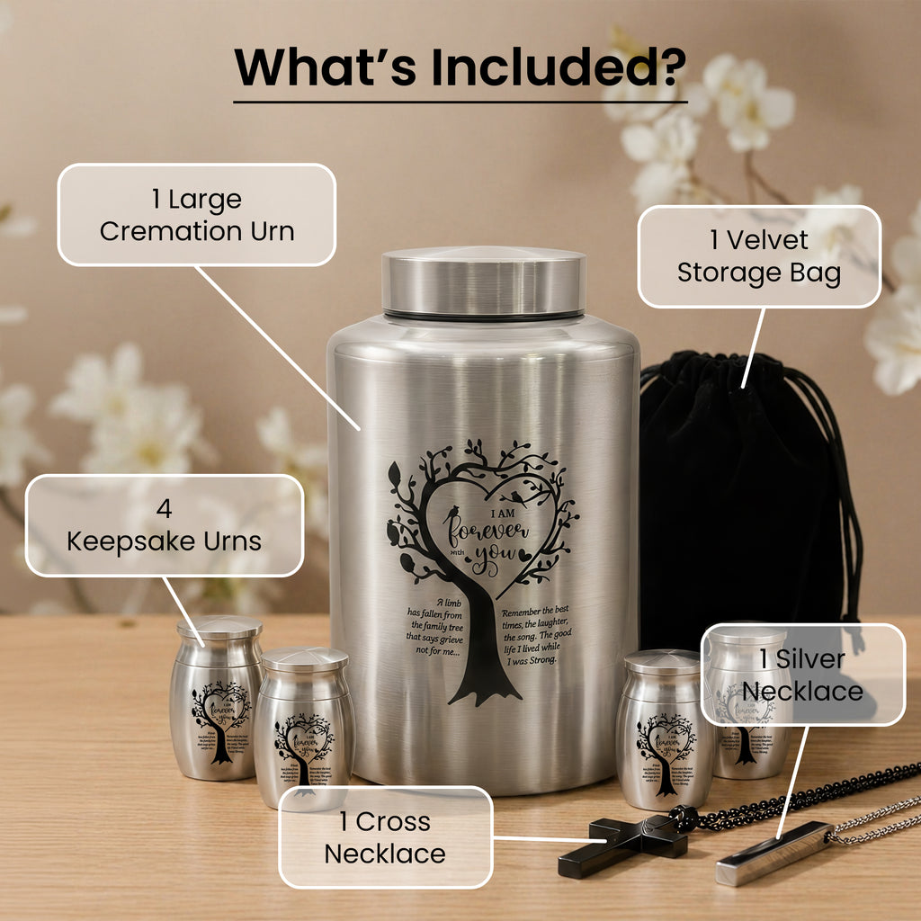 Stainless Steel Cremation Urn Set