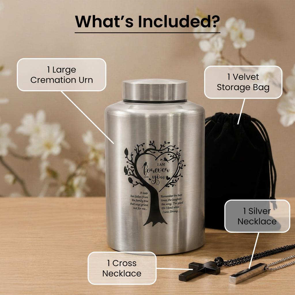 Stainless Steel Cremation Urn Set