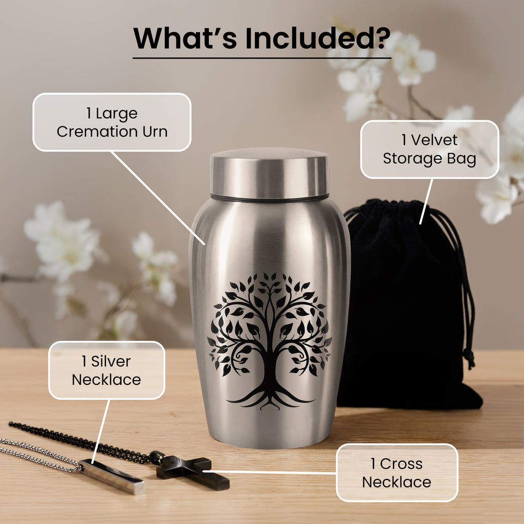Stainless Steel Cremation Urn Set
