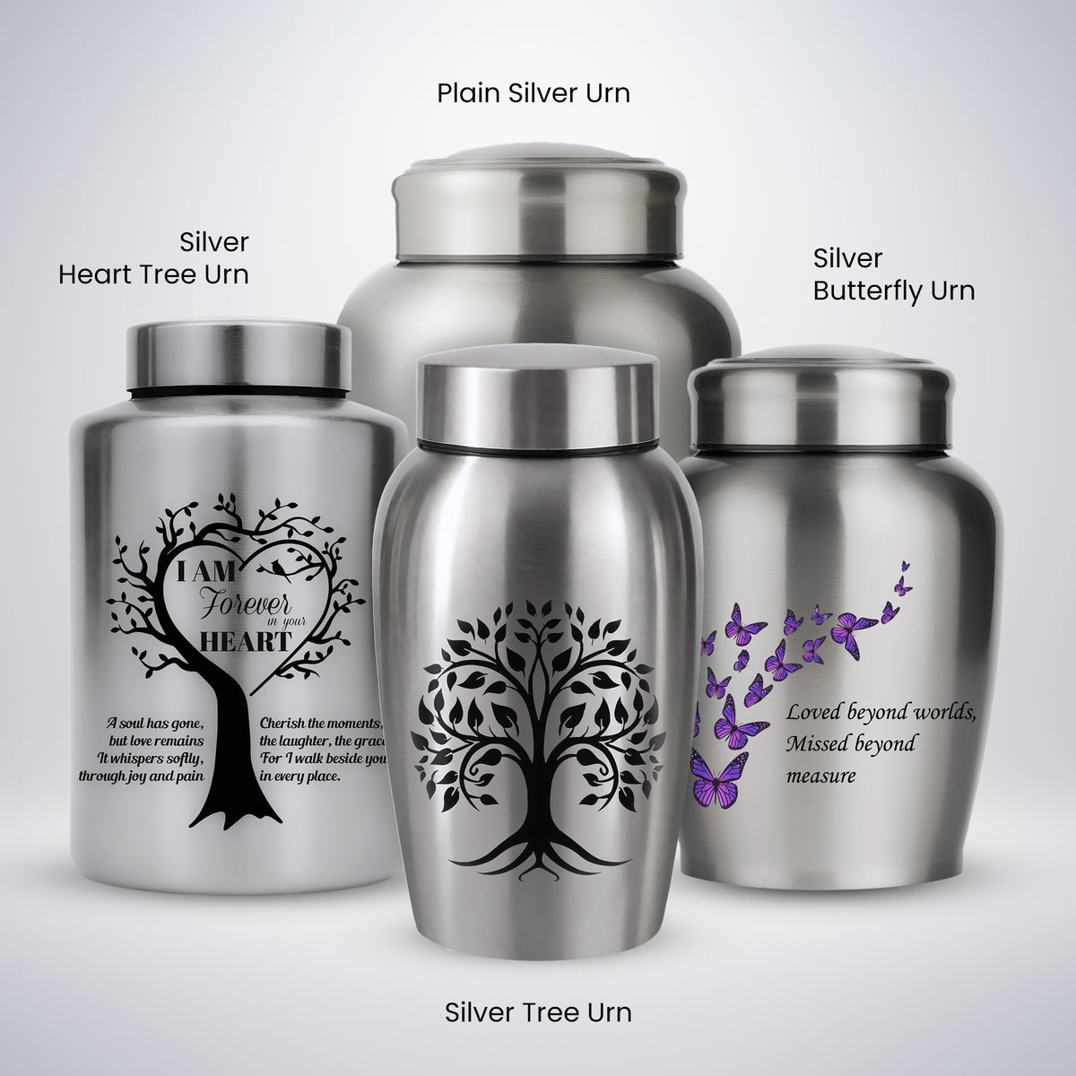 Stainless Steel Cremation Urn Set
