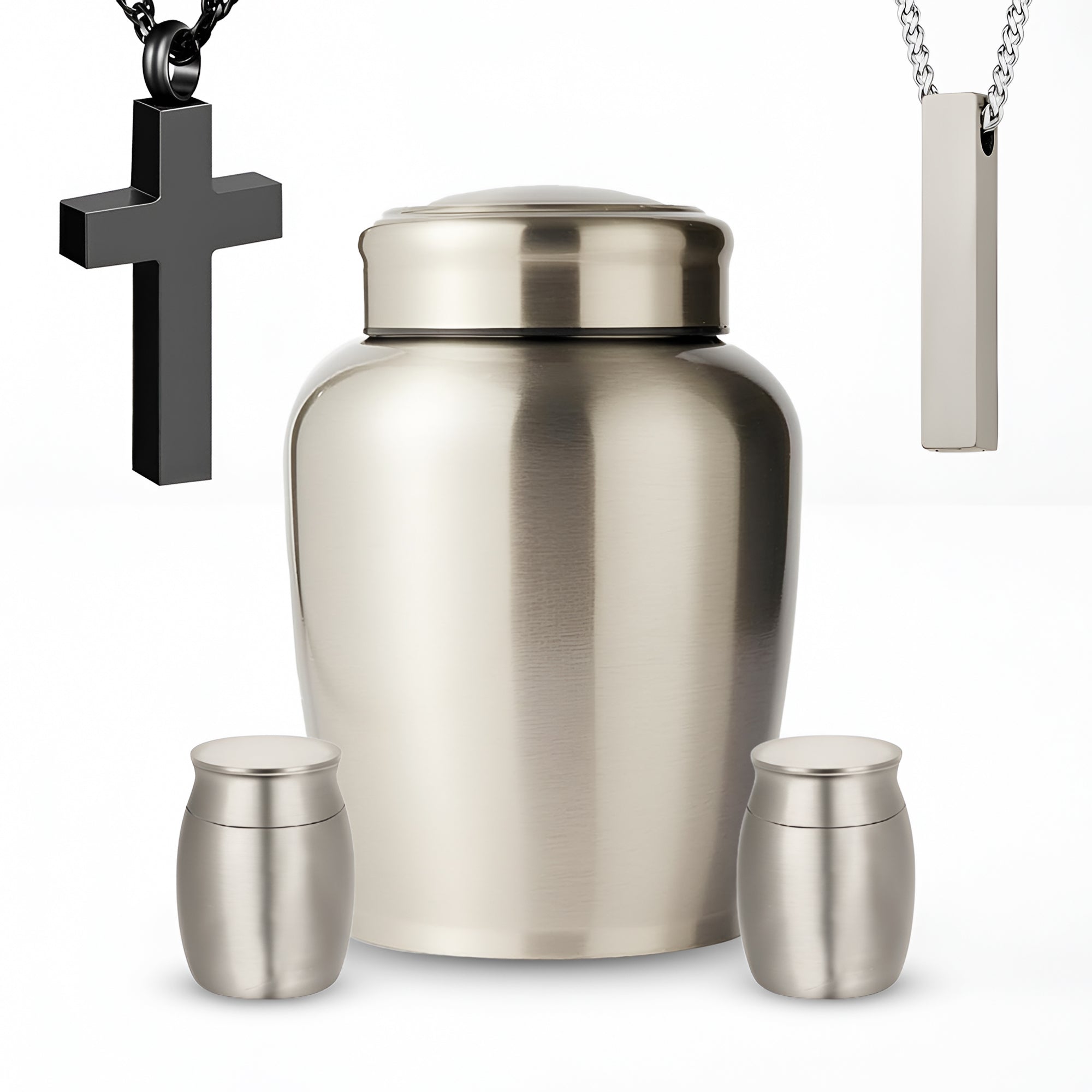 Stainless Steel Cremation Urn Set