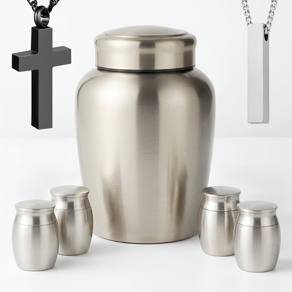 Stainless Steel Cremation Urn Set