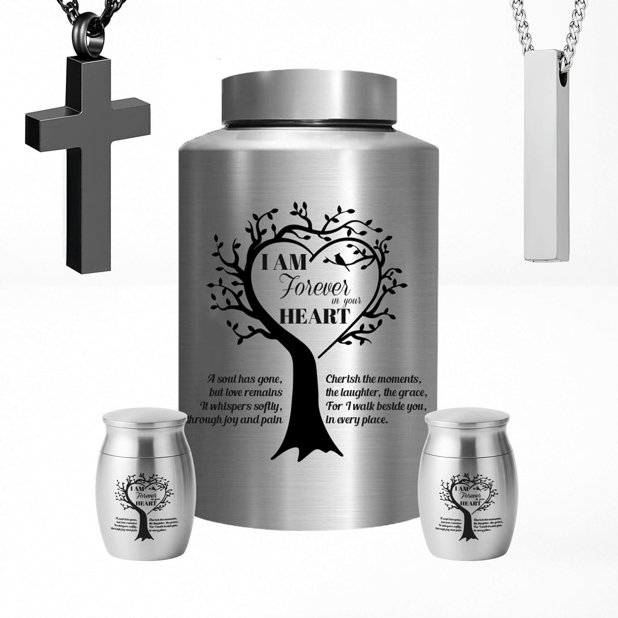 Stainless Steel Cremation Urn Set
