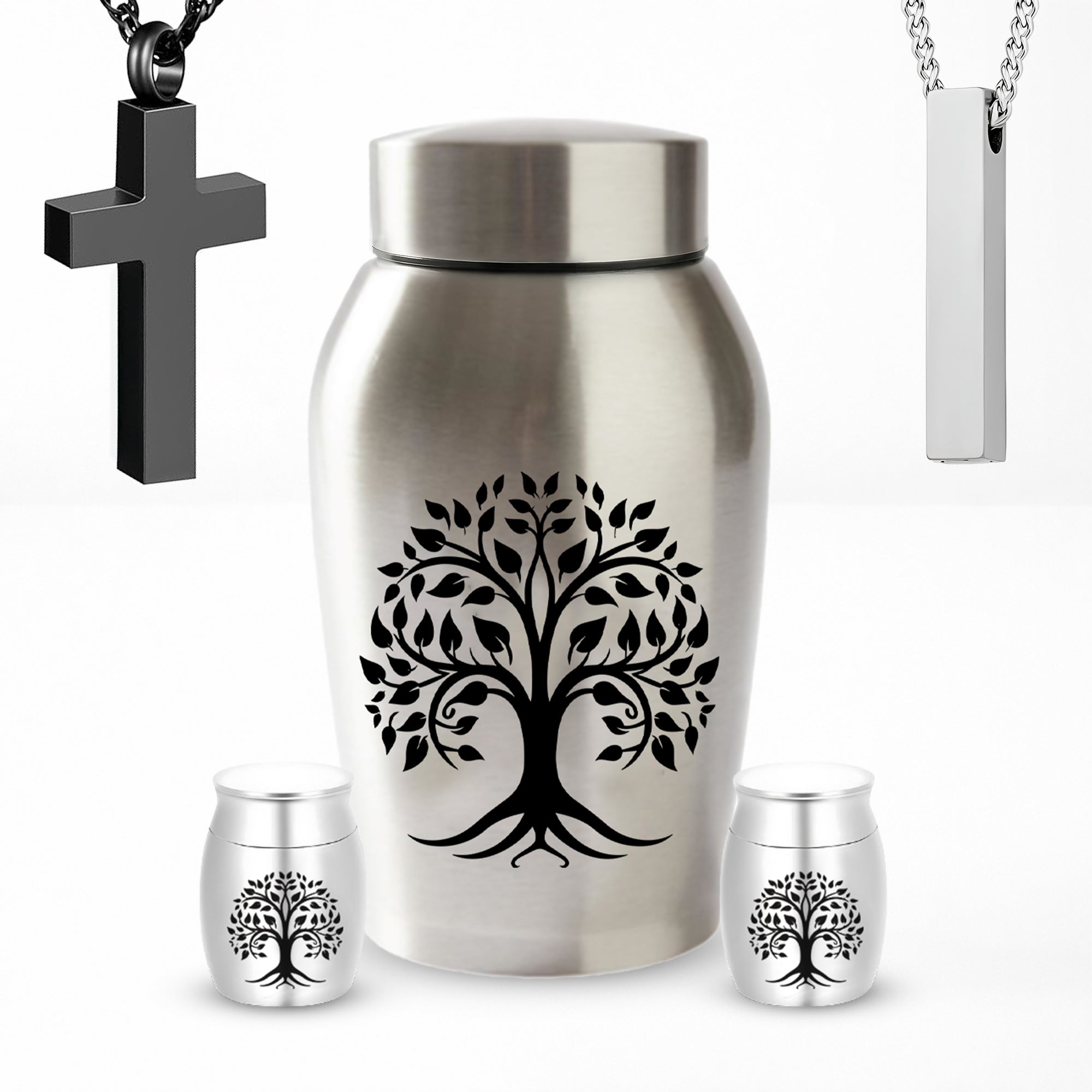 Stainless Steel Cremation Urn Set