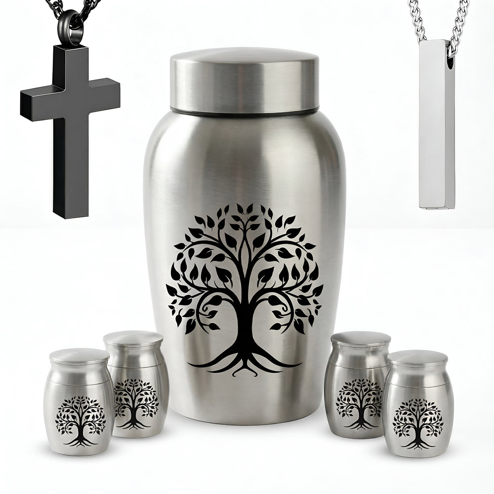 Stainless Steel Cremation Urn Set