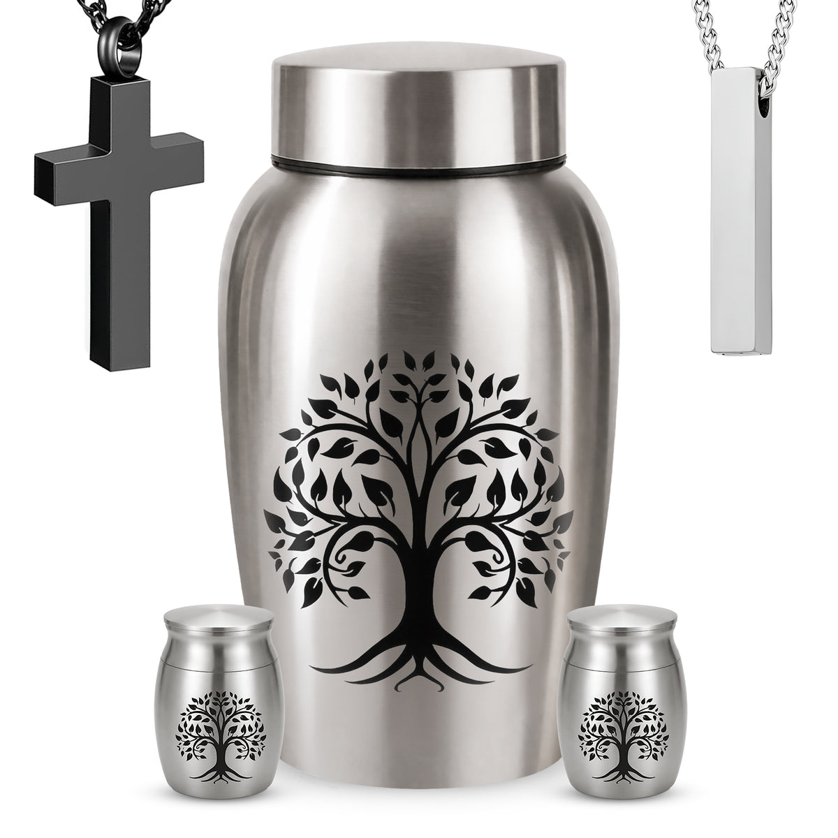 Stainless Steel Cremation Urn Set