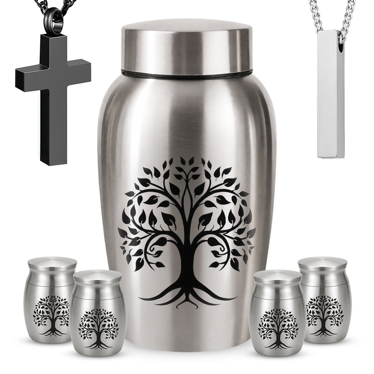 Stainless Steel Cremation Urn Set
