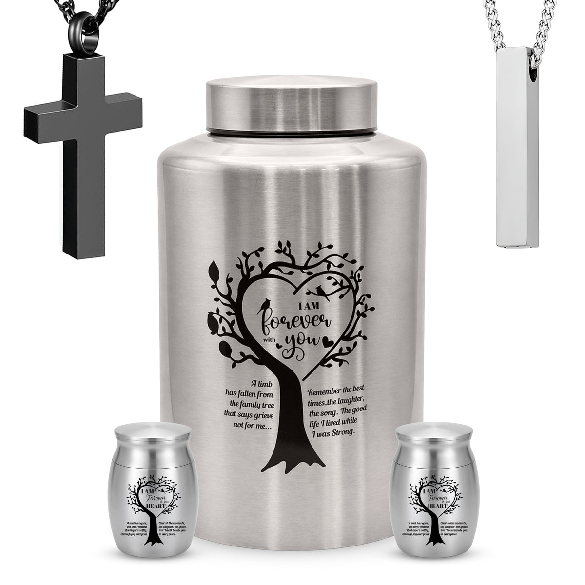Stainless Steel Cremation Urn Set