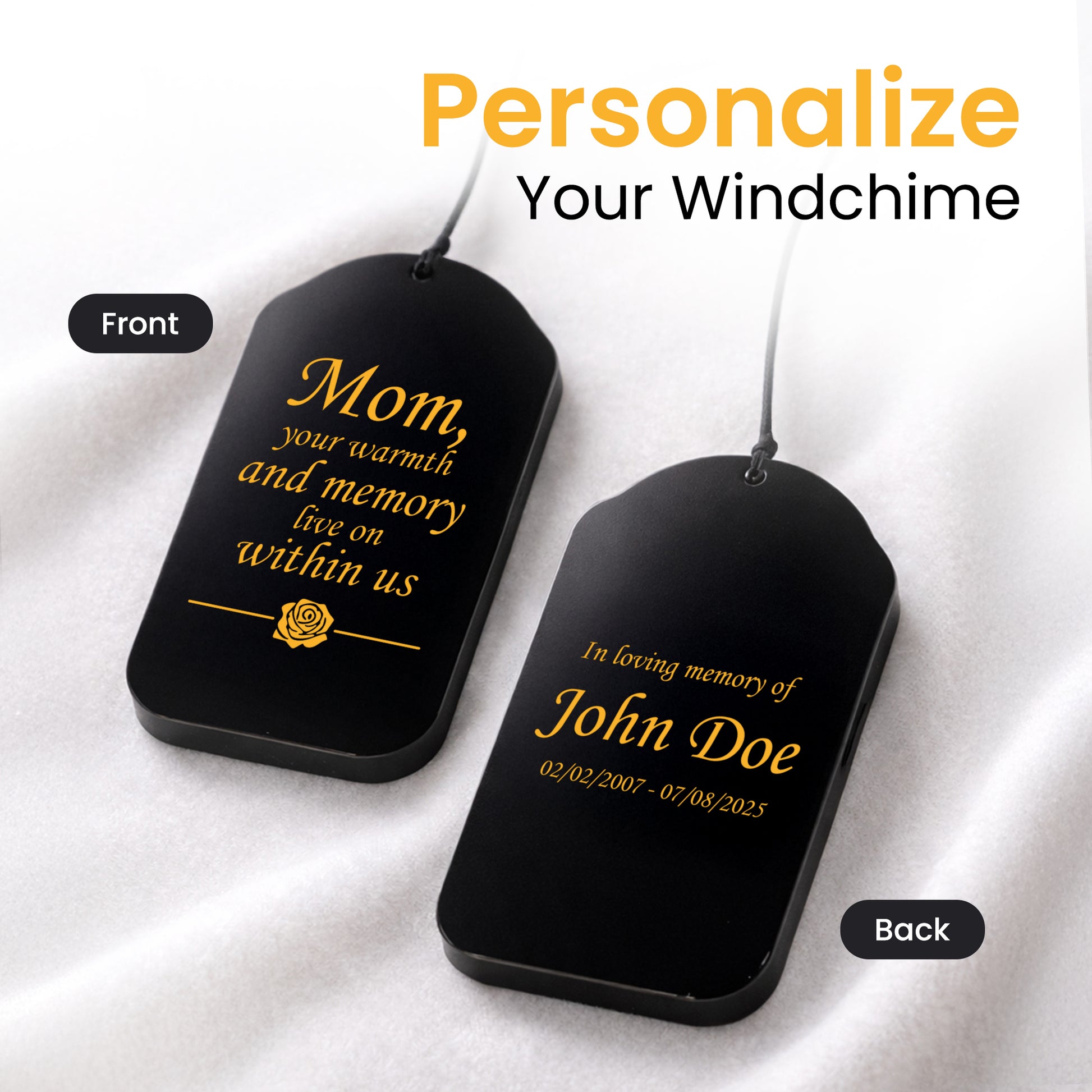 Black Memorial Wind Chime