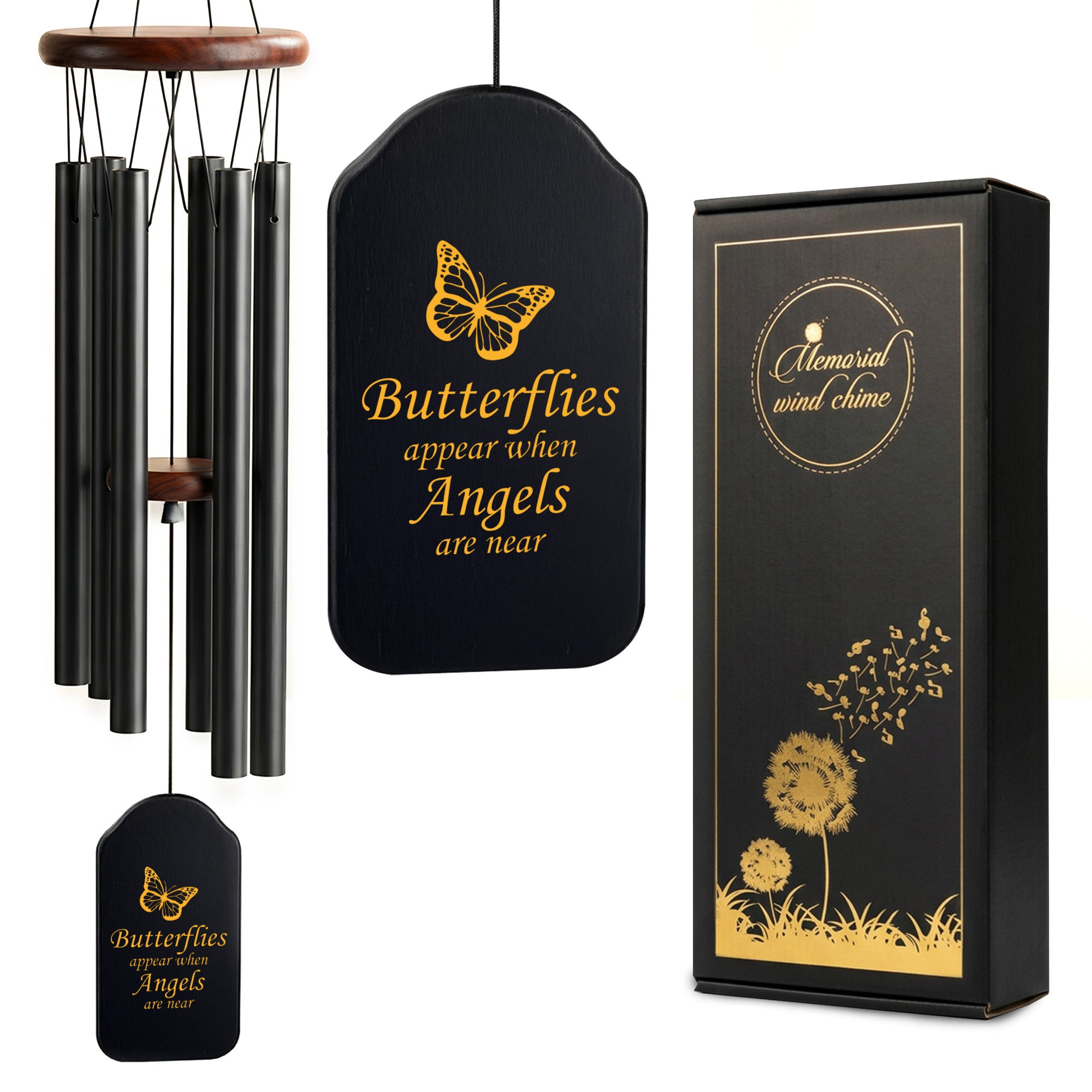 Black Memorial Wind Chime