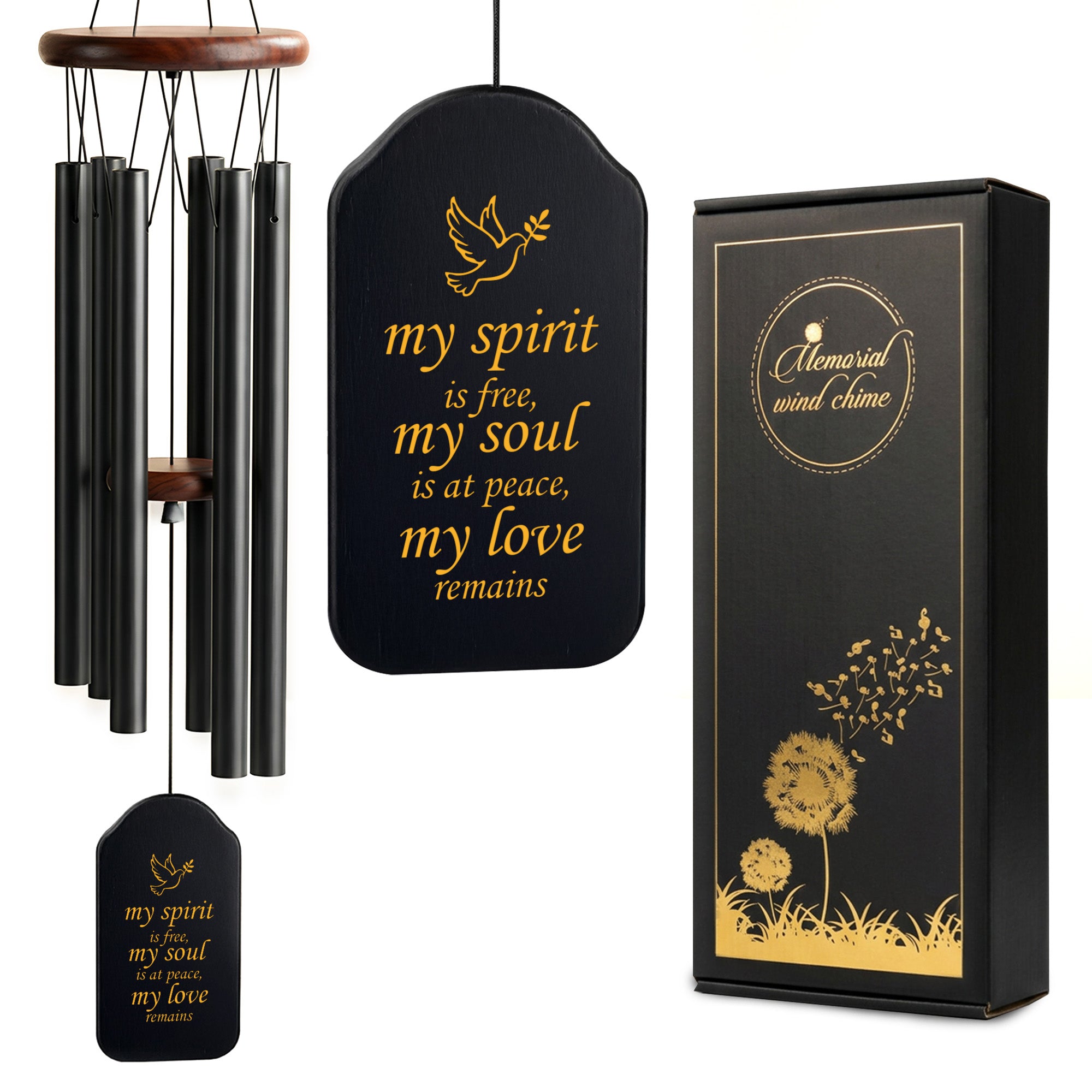 Black Memorial Wind Chime