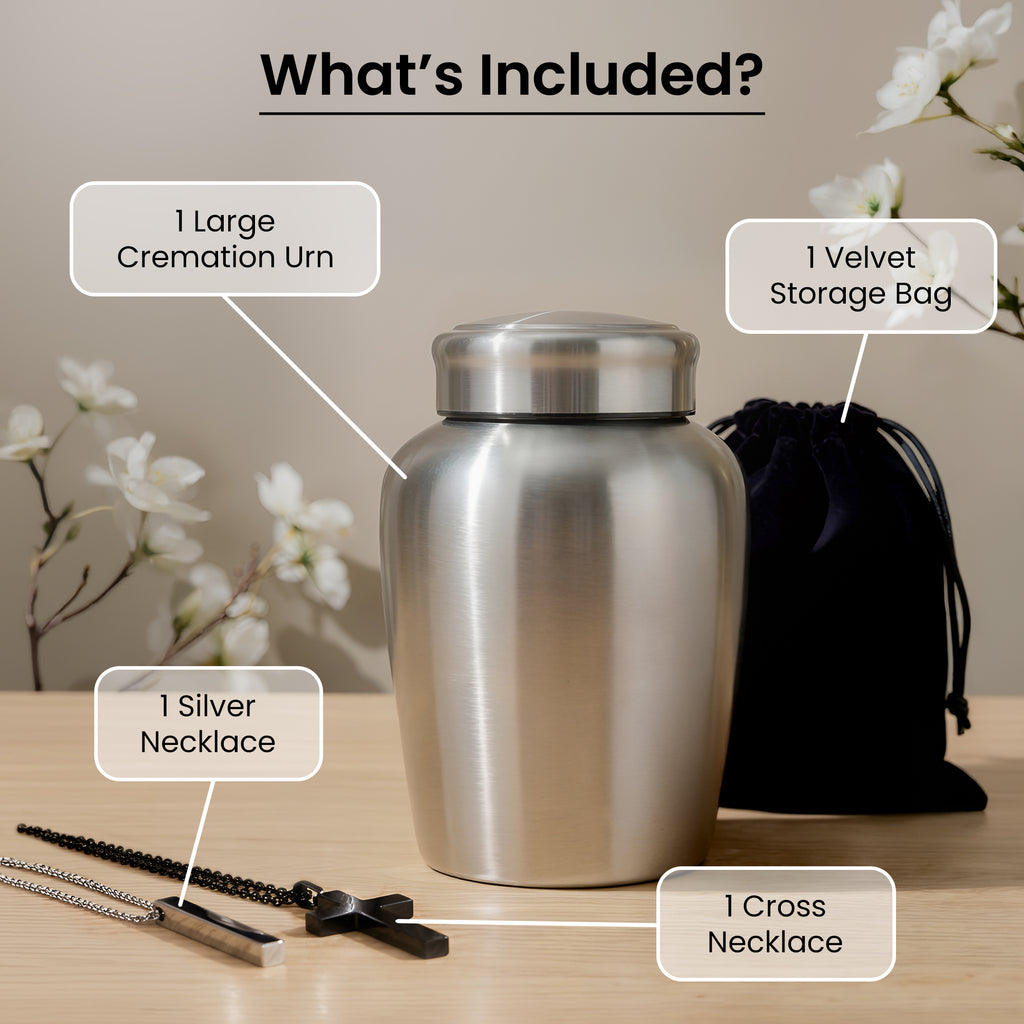 Stainless Steel Cremation Urn Set