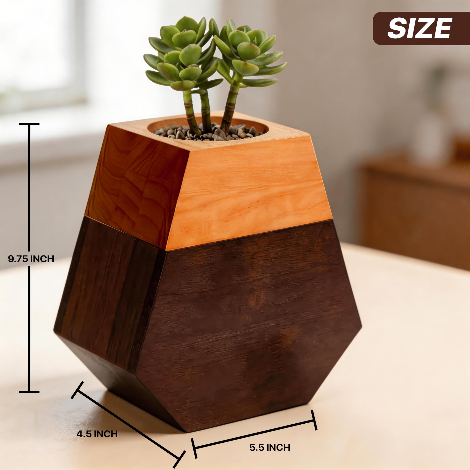 Wooden Plant Cremation Urn