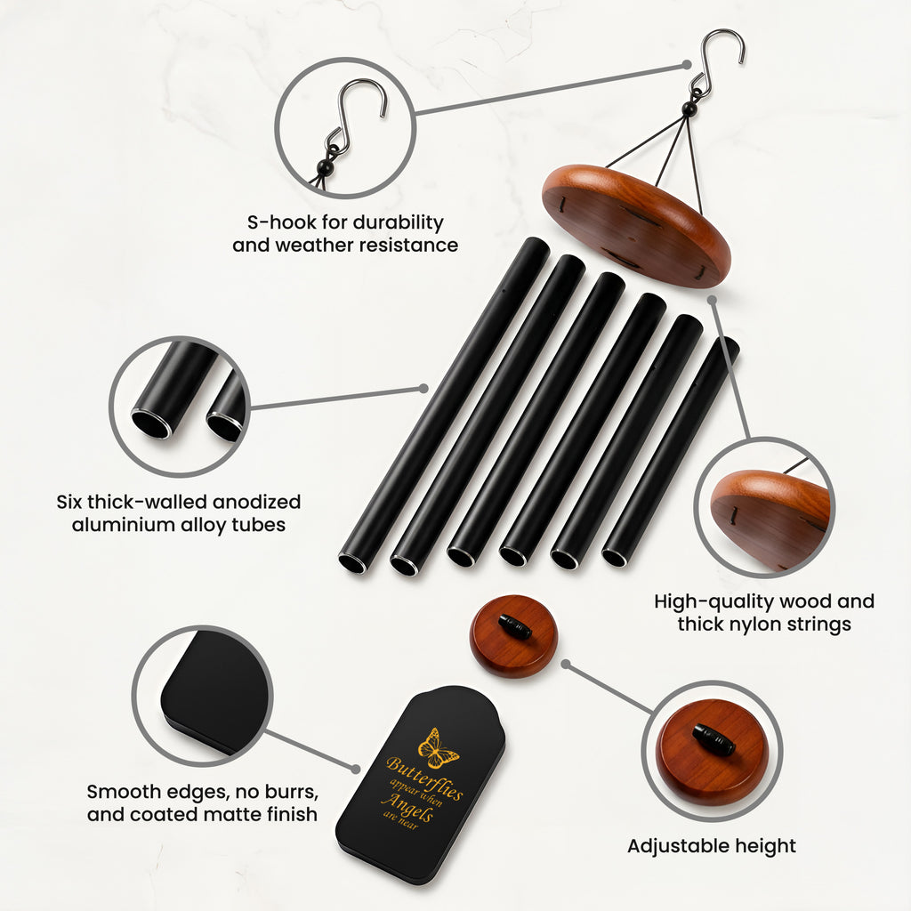 Black Memorial Wind Chime