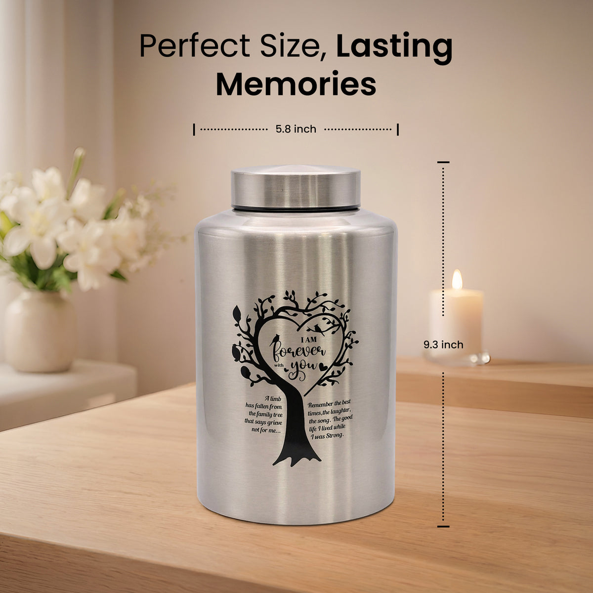 Stainless Steel Cremation Urn Set