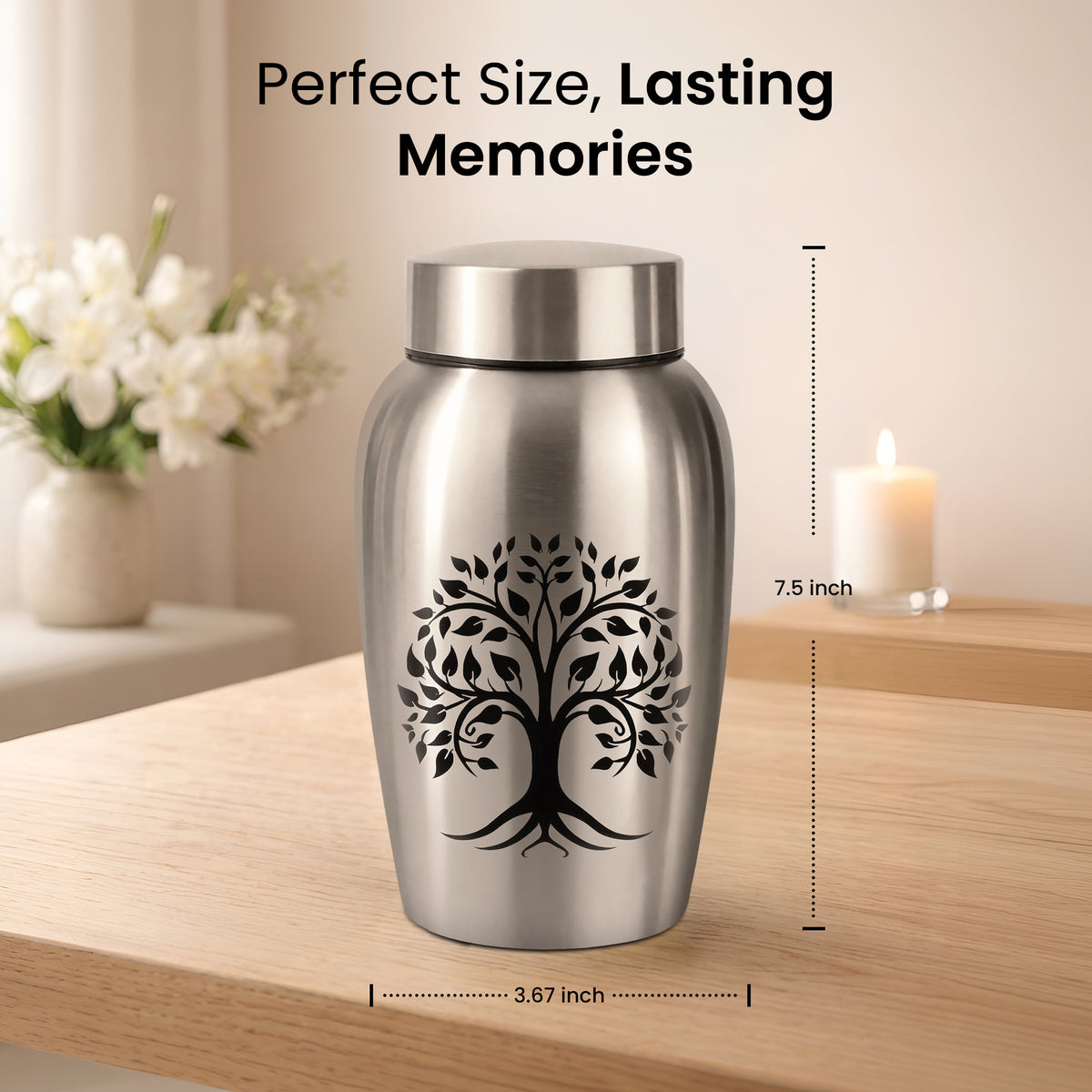Stainless Steel Cremation Urn Set