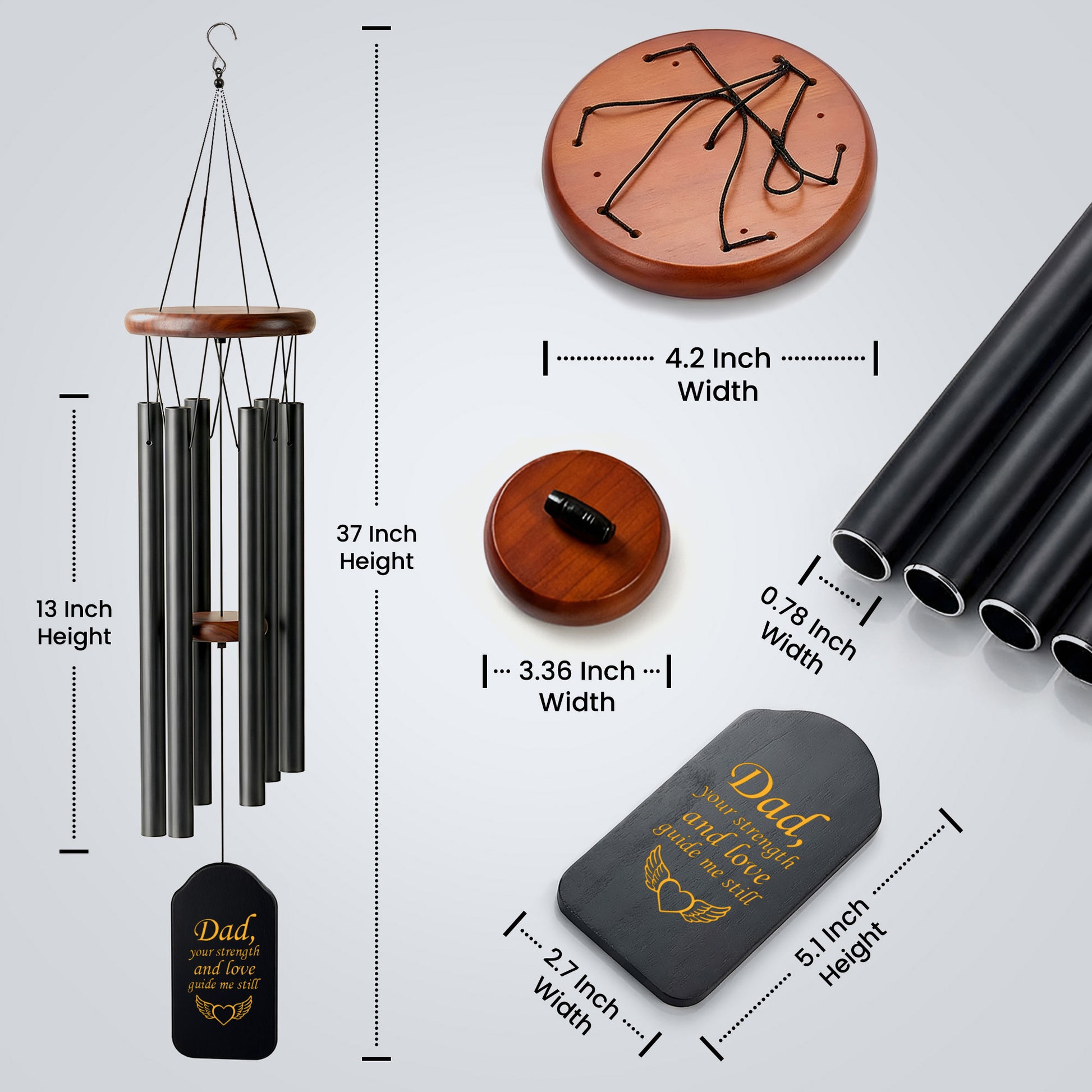 Black Memorial Wind Chime