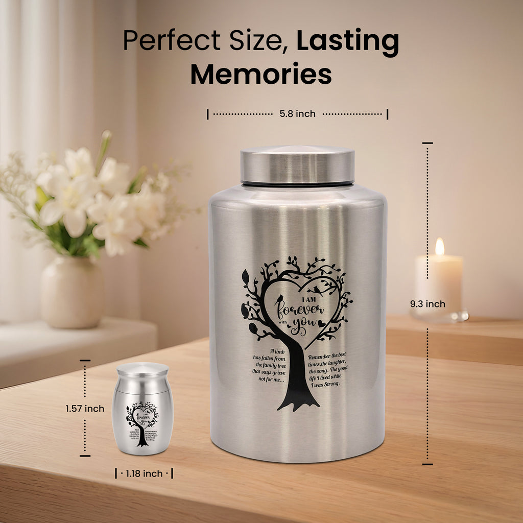 Stainless Steel Cremation Urn Set