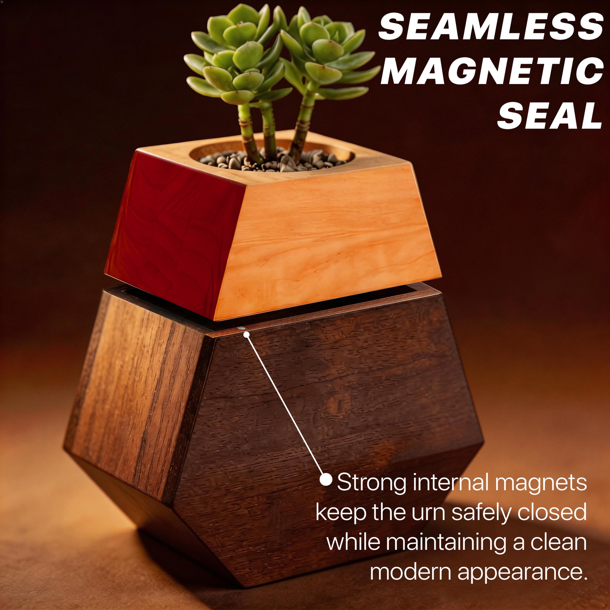 Wooden Plant Cremation Urn