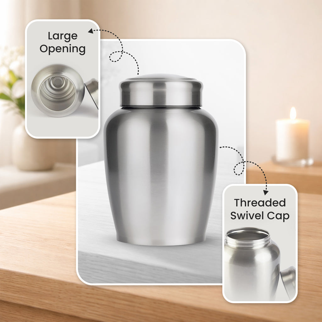 Stainless Steel Cremation Urn Set