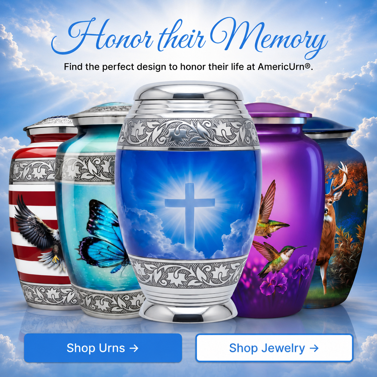 Cross Cremation Urn