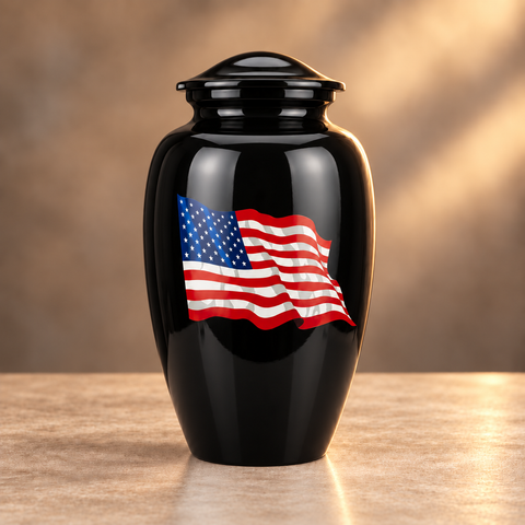 American Flag Tribute Urn