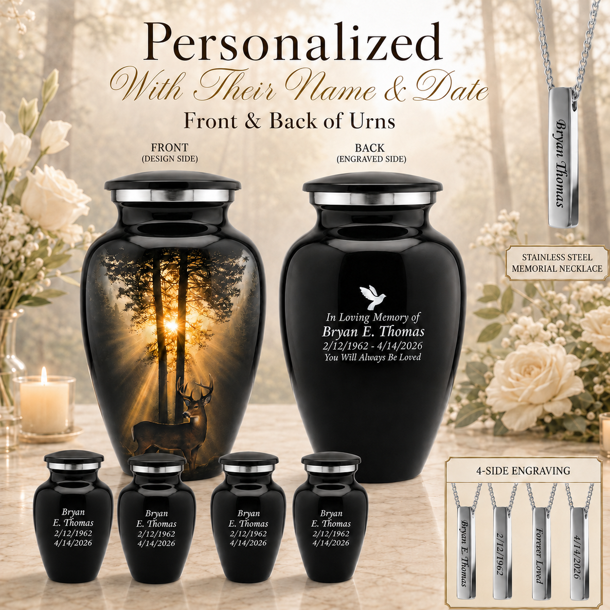 Deer Cremation Urn