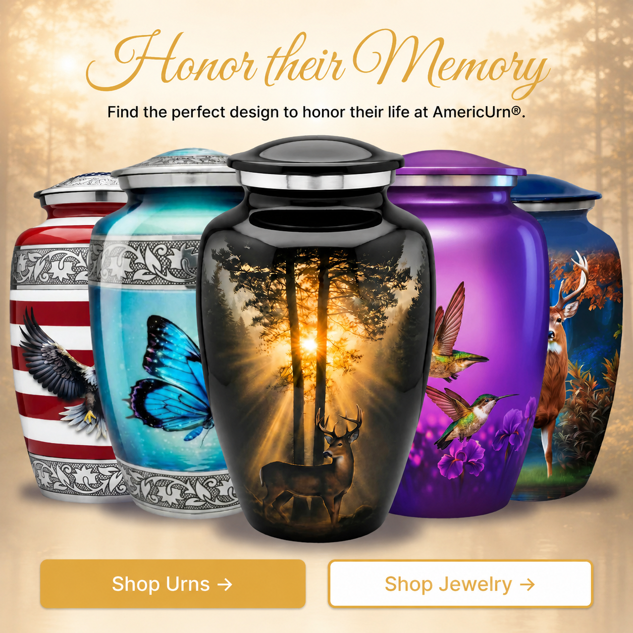Deer Cremation Urn