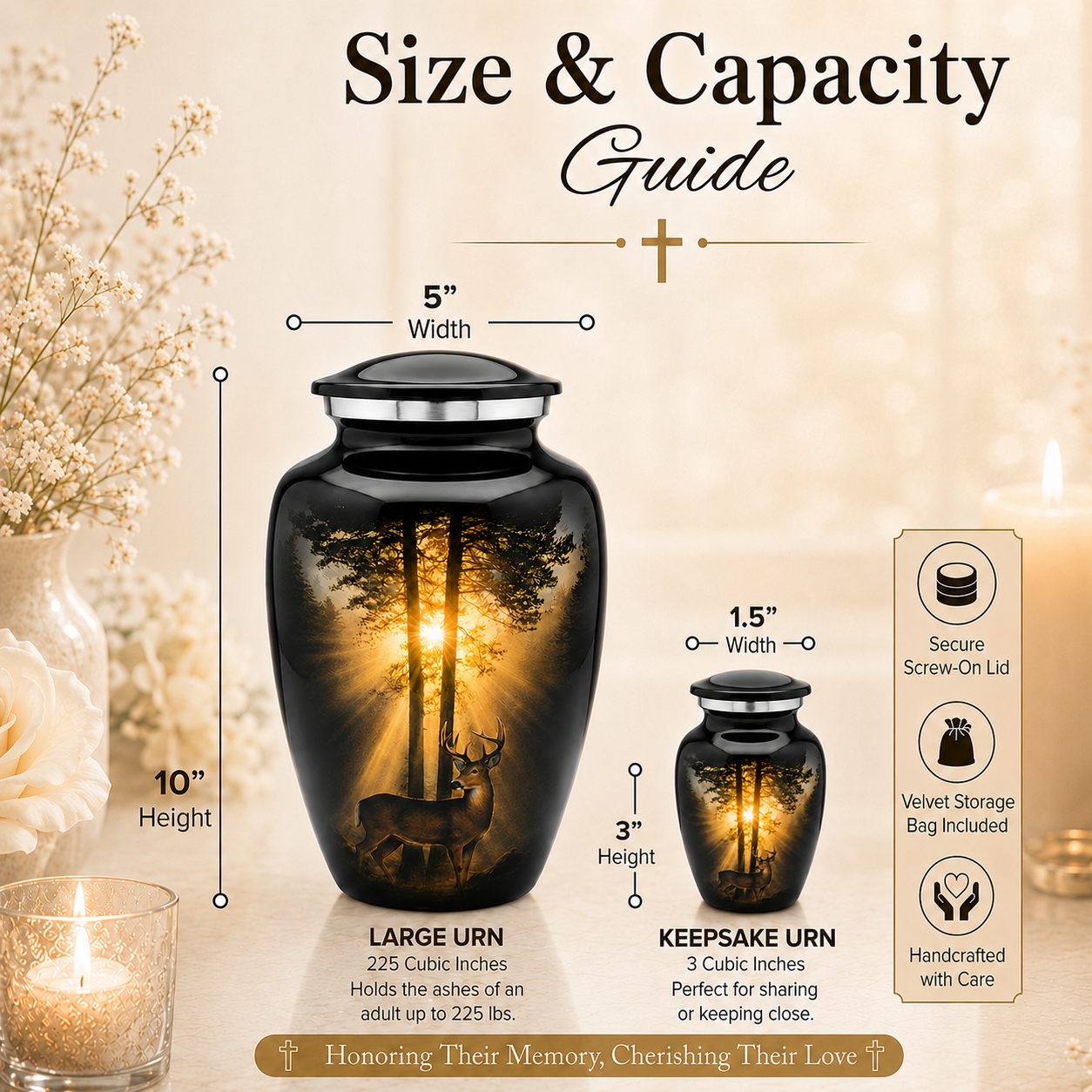 Deer Cremation Urn