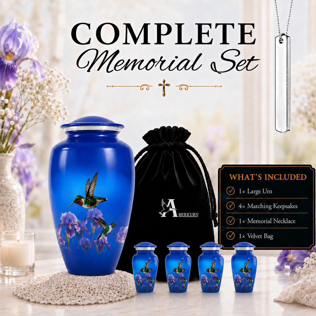 Hummingbird Image Cremation Urn