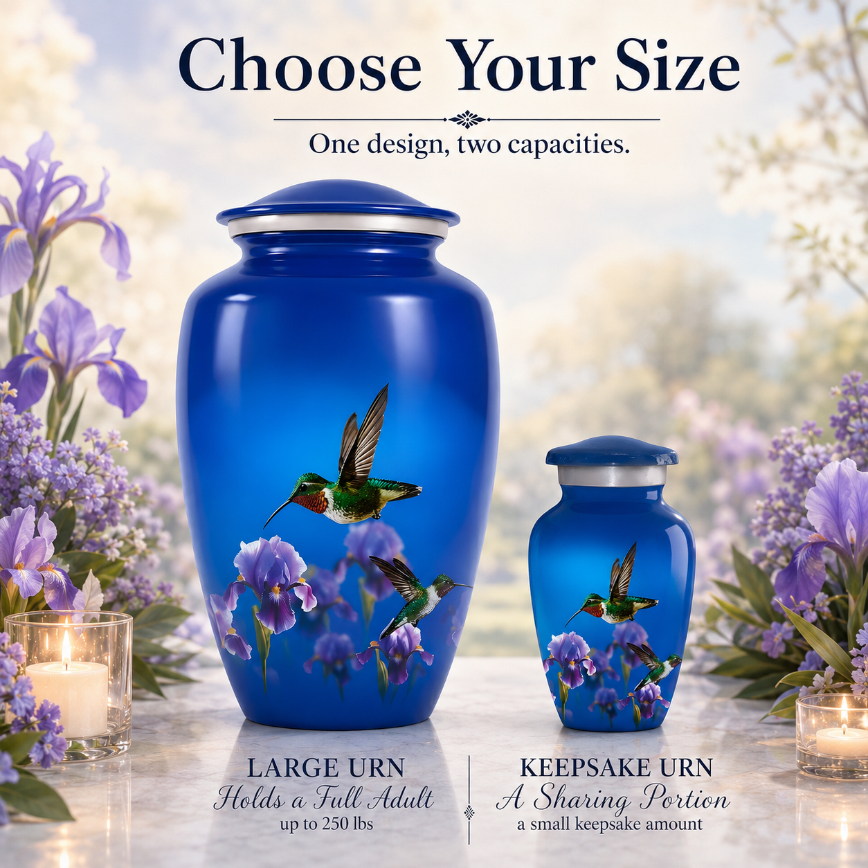 Hummingbird Image Cremation Urn