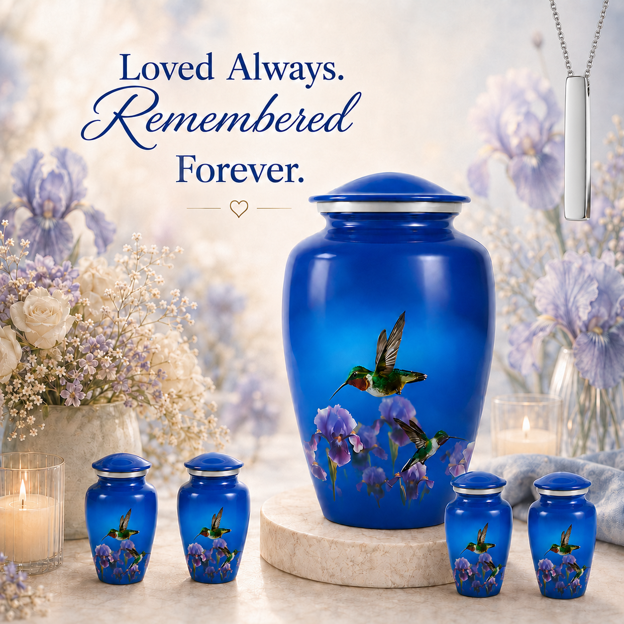 Hummingbird Image Cremation Urn