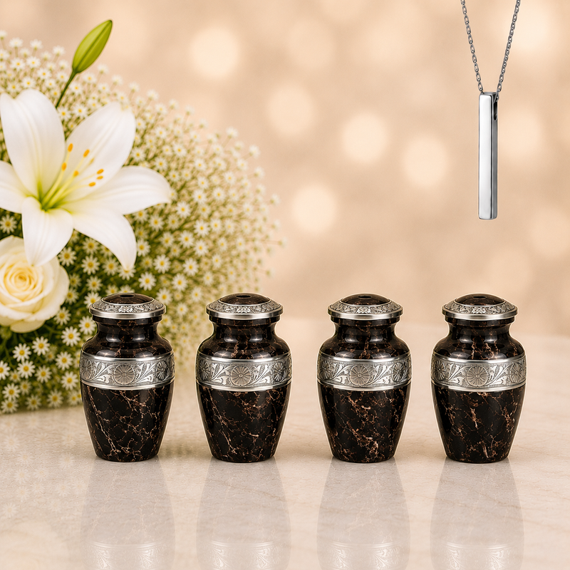 Small Keepsake Urns Set in the same design