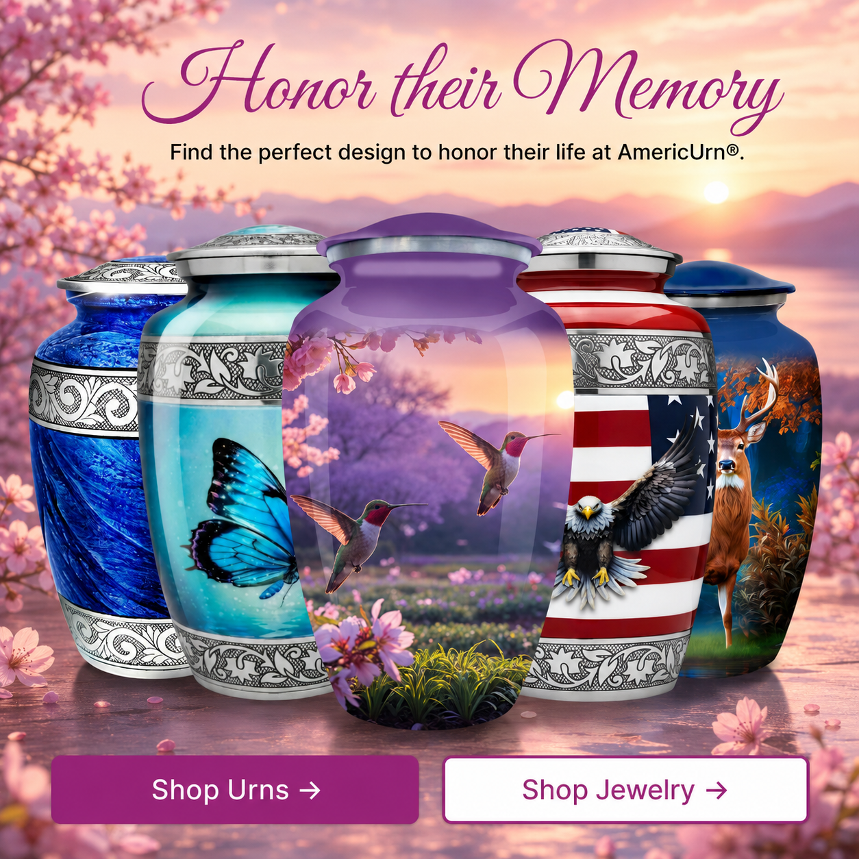 Hummingbird Cremation Urn