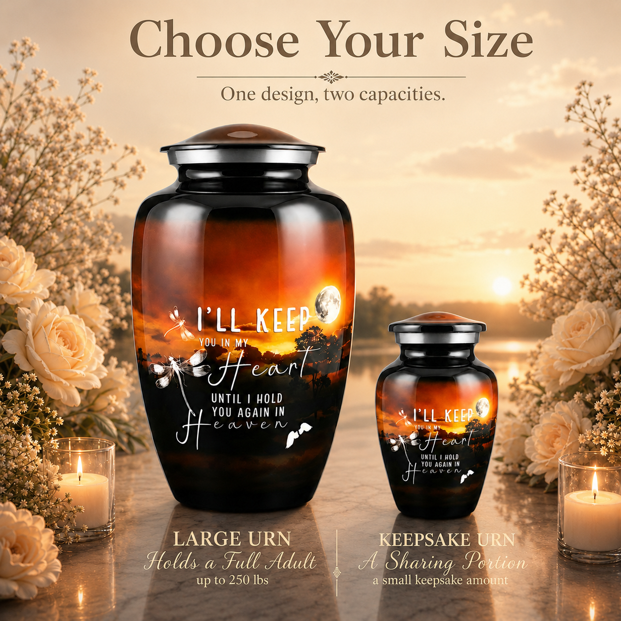 Sunset Quote Image Cremation Urn